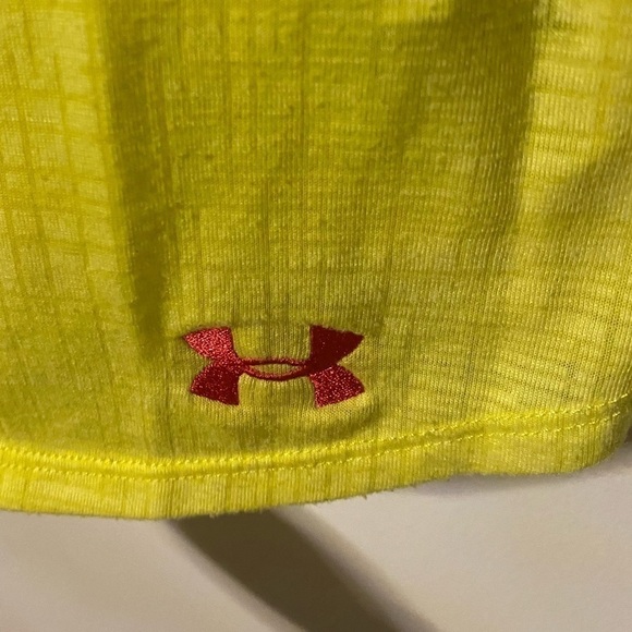 Under Armour Yellow braid back tank top size small - Picture 2 of 4